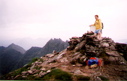 Sören on Sgurr Fiona