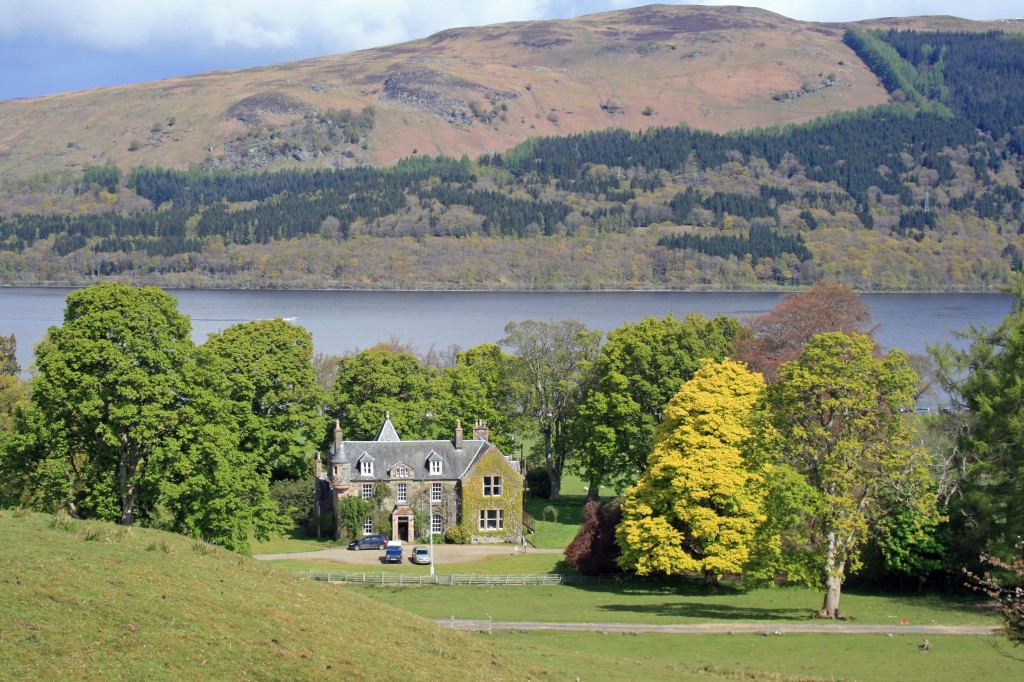 looking down on Ardvorlich House and Loch Earn