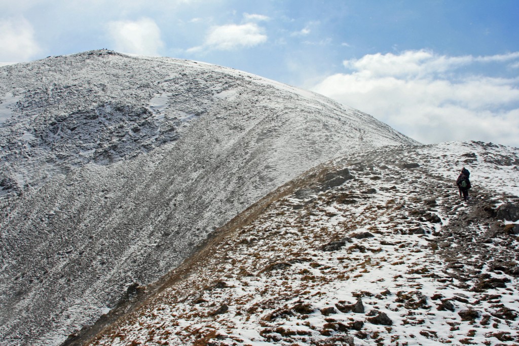 the final climb to the summit