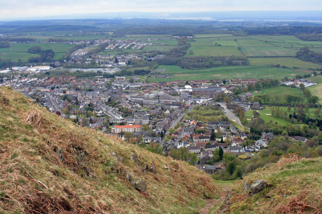 Looking down on Tillicoutry from above the Mill Glen