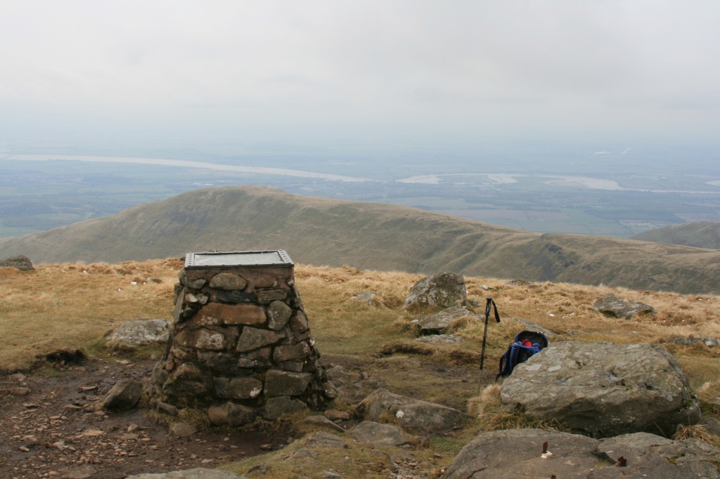 summit of Ben Cleuch, looking south