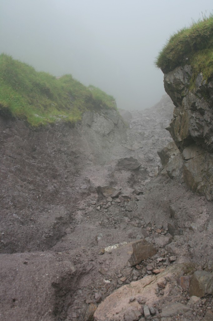 looking down the Devil's Ladder from the col