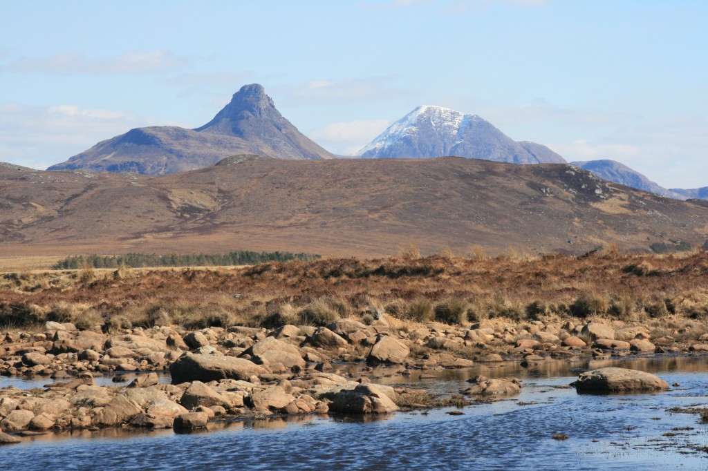 Stac Pollaidh and Cul Mor from Achnahaird