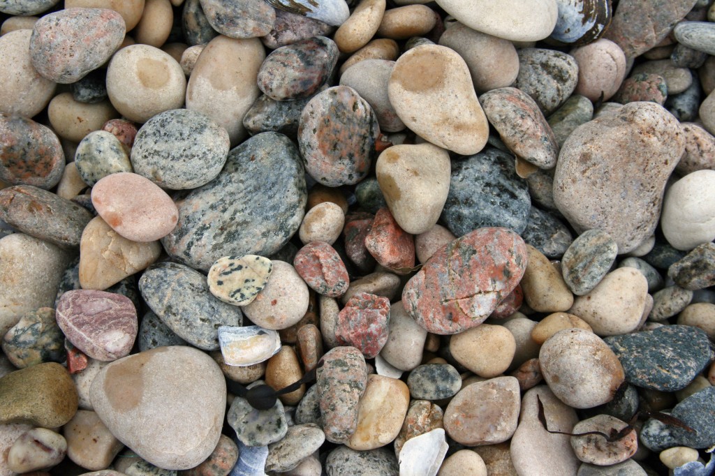 pebbled beach 