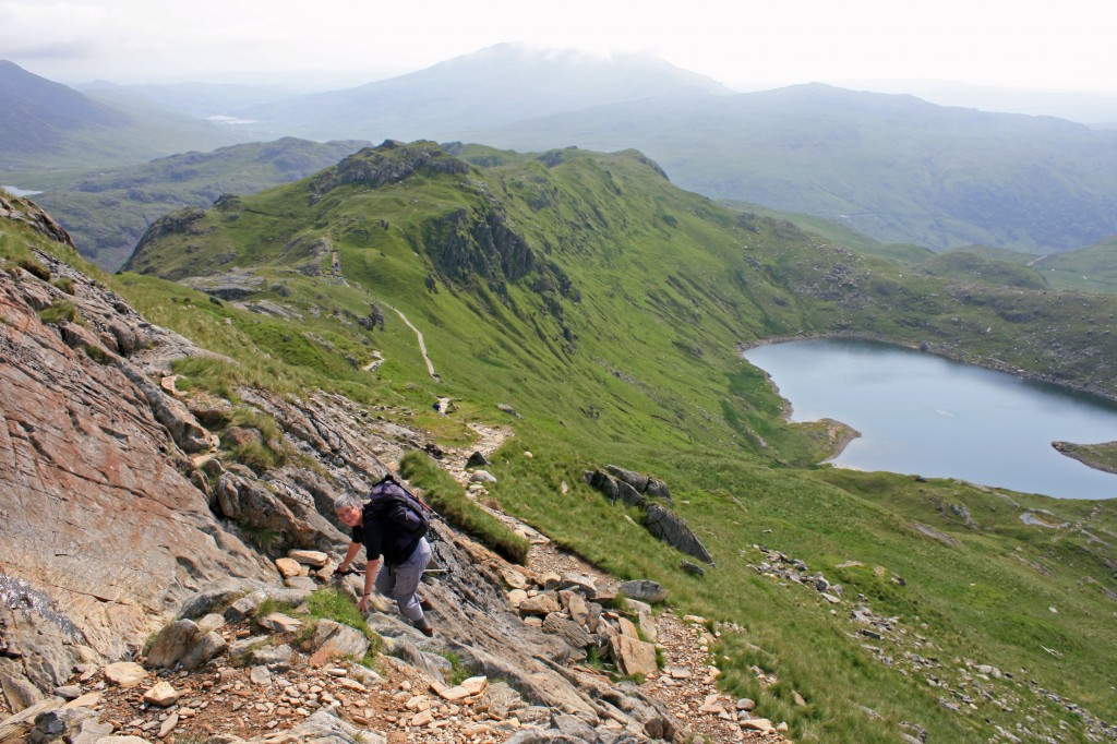 just below the steepest section on Crib Goch