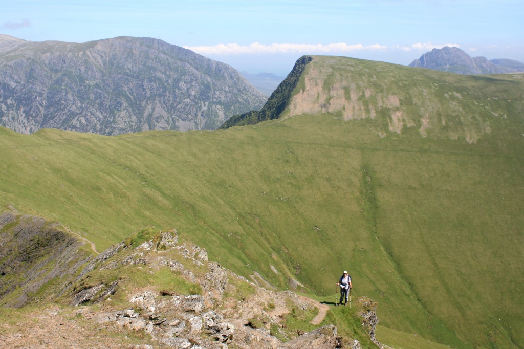 descending from Elidir Fawr - Foel Goch ahead