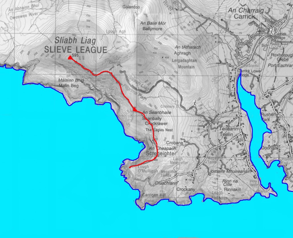 sliabh liag map