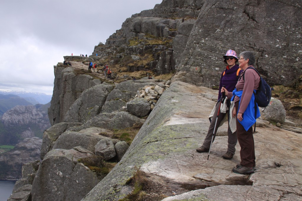 nearly there - Preikestolen appears in the distance